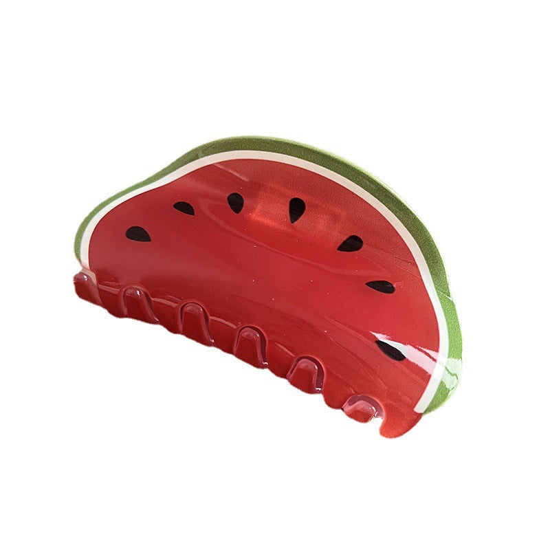 Pinza para el pelo de fruta acrílica de verano para mujeres